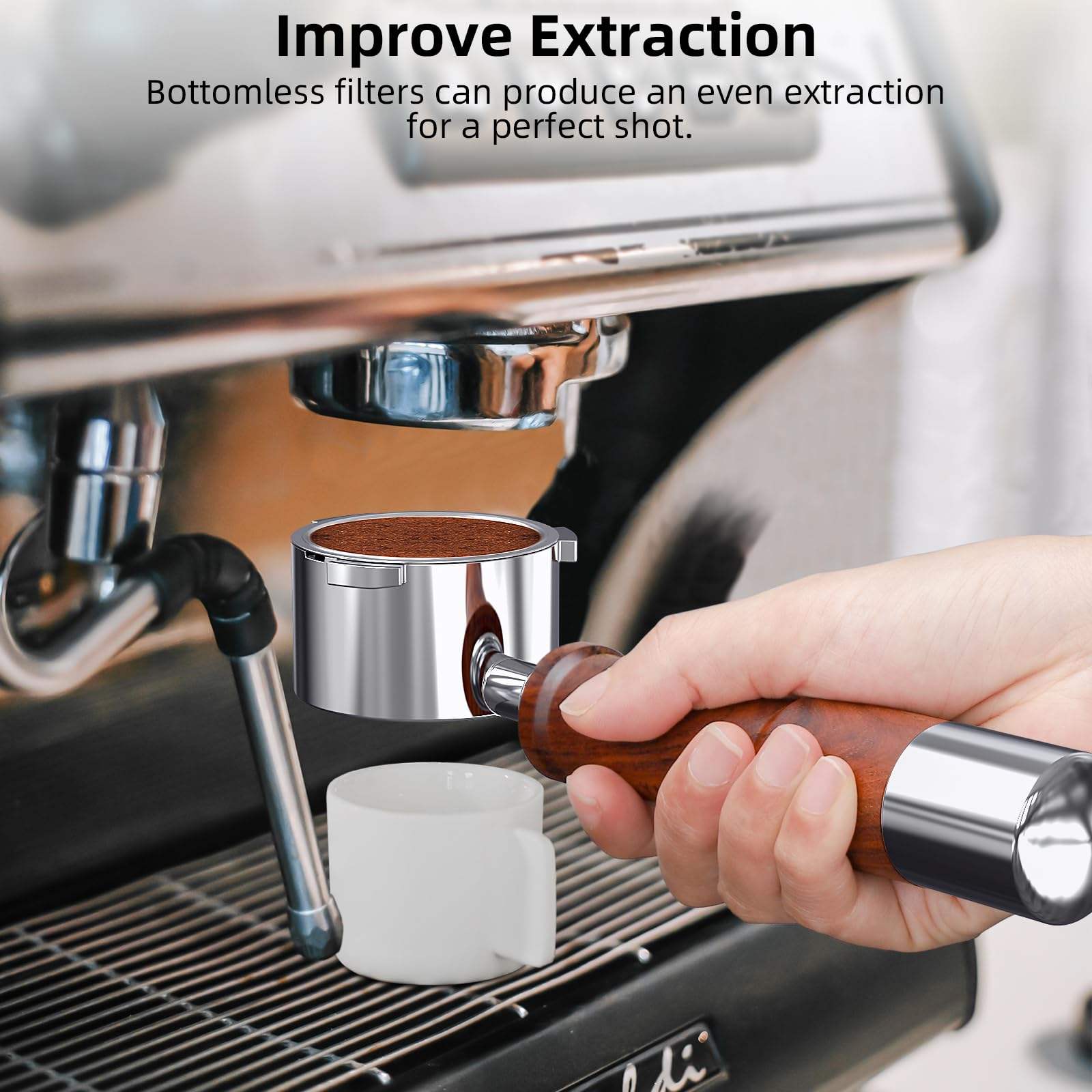 51mm 2 Ears Bottomless Espress - đánh giá và giá Delonghi Espresso Ecp3420